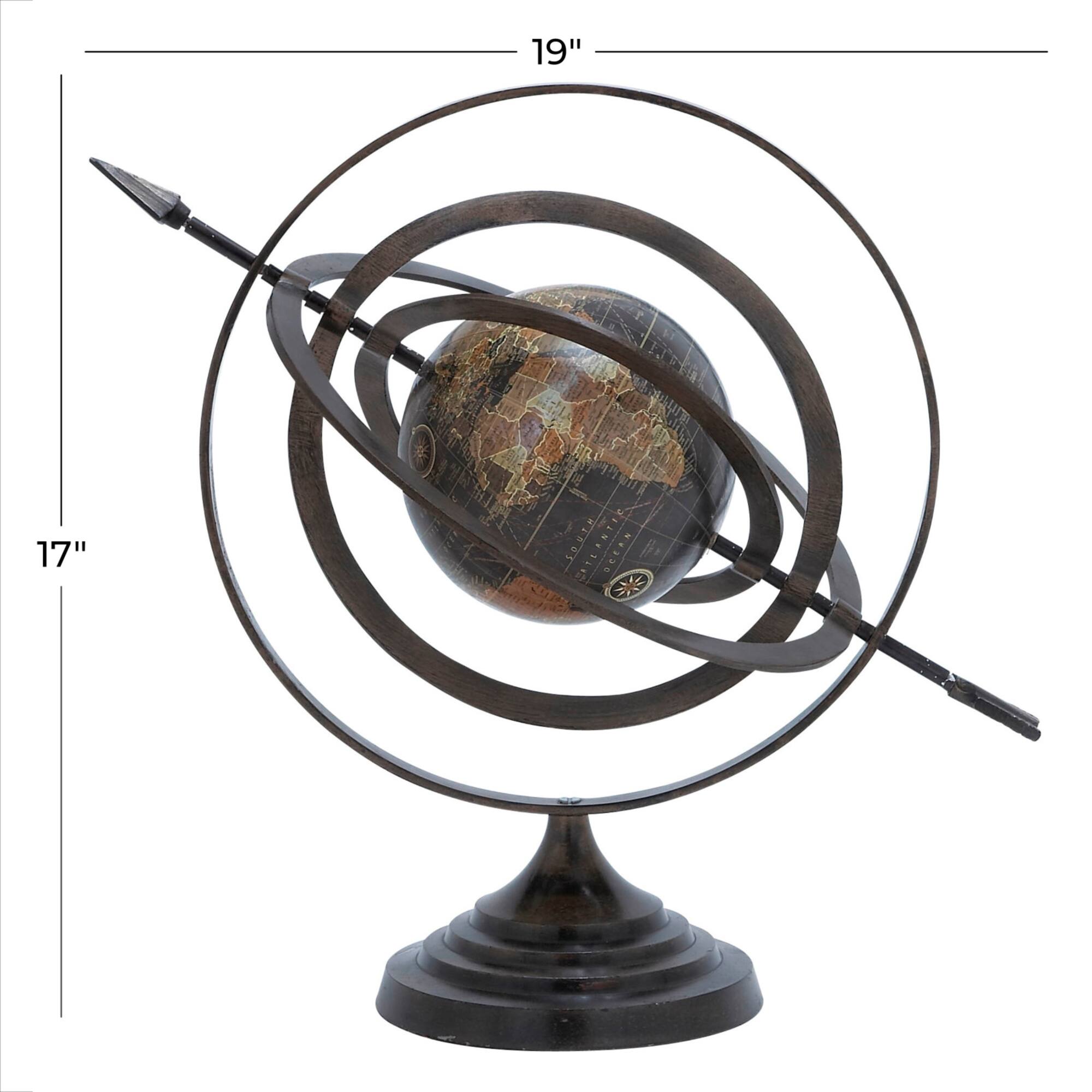 Black Aluminum Industrial Globe